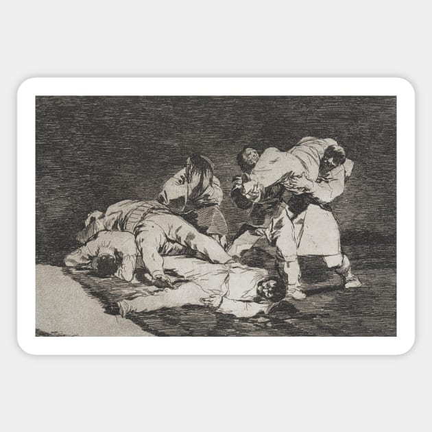 The Same from the Series Disasters of War by Francisco Goya Sticker by Classic Art Stall